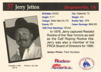 1991 Rodeo America Set B #57 Jerry Jetton Back